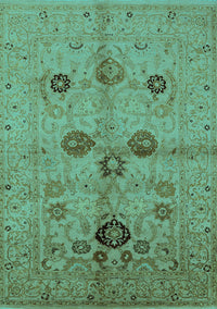 Oriental Turquoise Traditional Rug, urb3001turq