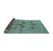 Sideview of Oriental Light Blue Traditional Rug, urb3001lblu