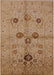 Mid-Century Modern Brown Sand Brown Oriental Rug, urb3001