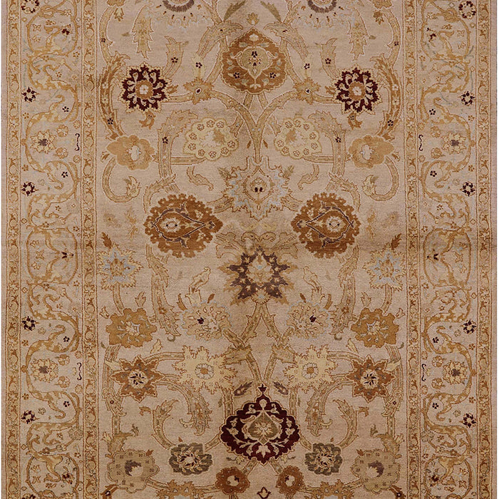 Mid-Century Modern Brown Sand Brown Oriental Rug, urb3001