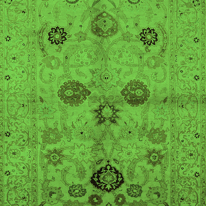 Oriental Green Traditional Rug, urb3001grn