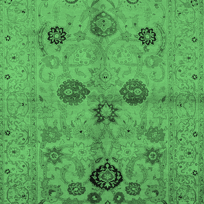 Oriental Emerald Green Traditional Rug, urb3001emgrn