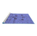 Sideview of Machine Washable Oriental Blue Traditional Rug, wshurb3001blu