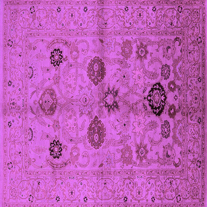 Square Oriental Purple Traditional Rug, urb3001pur