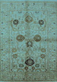 Oriental Light Blue Traditional Rug, urb3001lblu