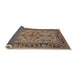 Sideview of Mid-Century Modern Sangria Brown Oriental Rug, urb3002