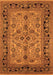 Machine Washable Oriental Orange Traditional Area Rugs, wshurb3002org