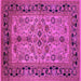 Square Oriental Pink Traditional Rug, urb3002pnk