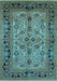 Oriental Light Blue Traditional Rug, urb3002lblu