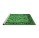 Sideview of Machine Washable Oriental Emerald Green Traditional Area Rugs, wshurb3002emgrn