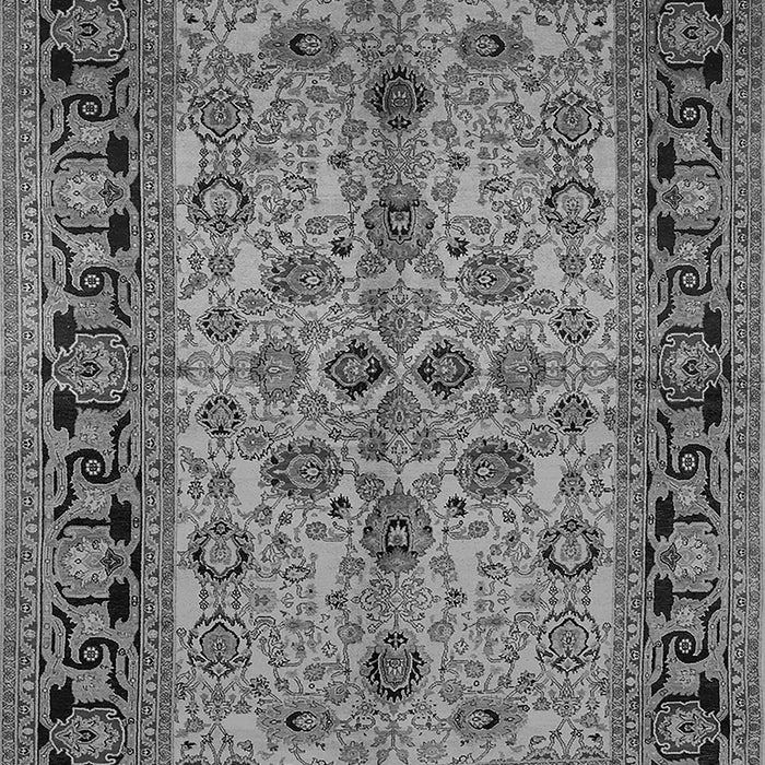 Machine Washable Oriental Gray Traditional Rug, wshurb3002gry