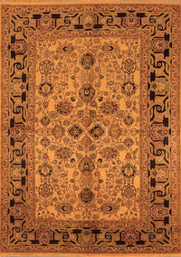 Oriental Orange Traditional Rug, urb3002org