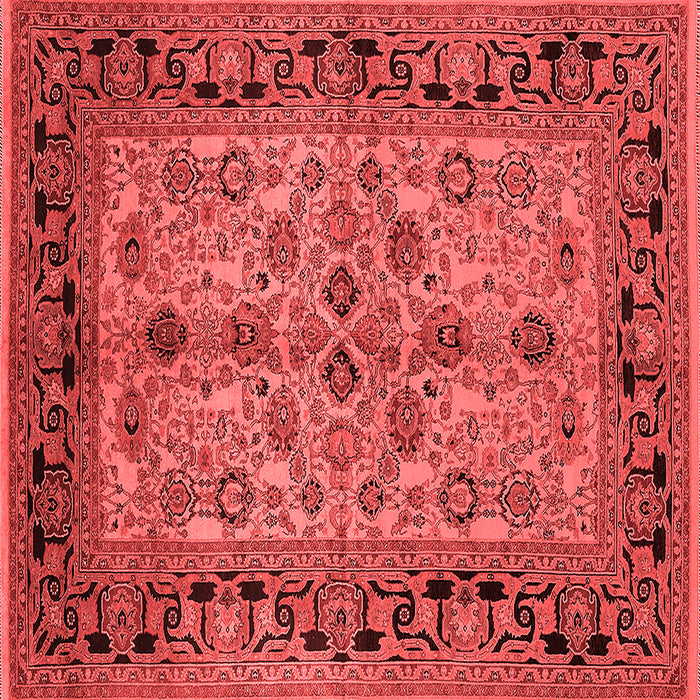 Machine Washable Oriental Red Traditional Rug, wshurb3002red