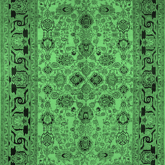 Oriental Emerald Green Traditional Rug, urb3002emgrn