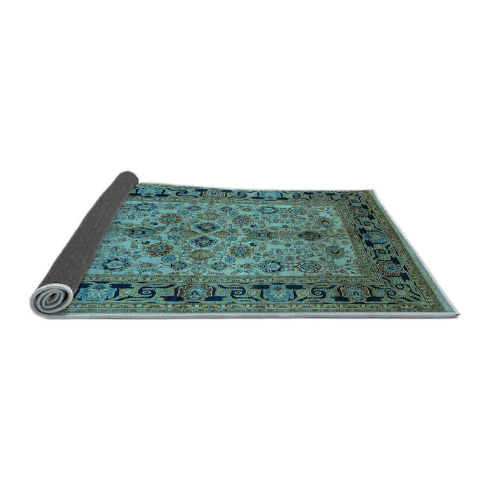 Sideview of Oriental Light Blue Traditional Rug, urb3002lblu