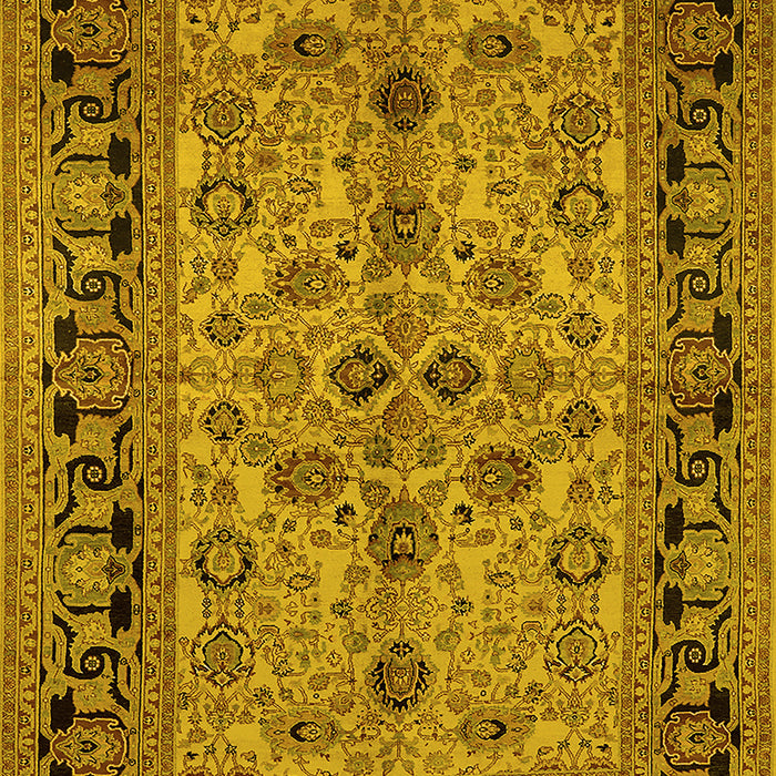 Oriental Yellow Traditional Rug, urb3002yw