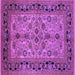Square Oriental Purple Traditional Rug, urb3002pur