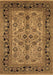 Machine Washable Oriental Brown Traditional Rug, wshurb3002brn