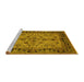 Sideview of Machine Washable Oriental Yellow Traditional Rug, wshurb3002yw