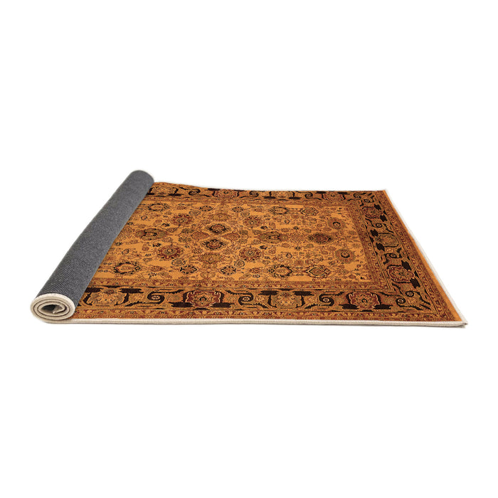 Sideview of Oriental Orange Traditional Rug, urb3002org