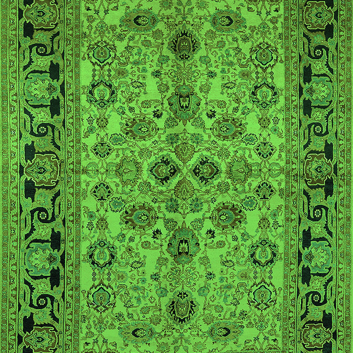 Oriental Green Traditional Rug, urb3002grn
