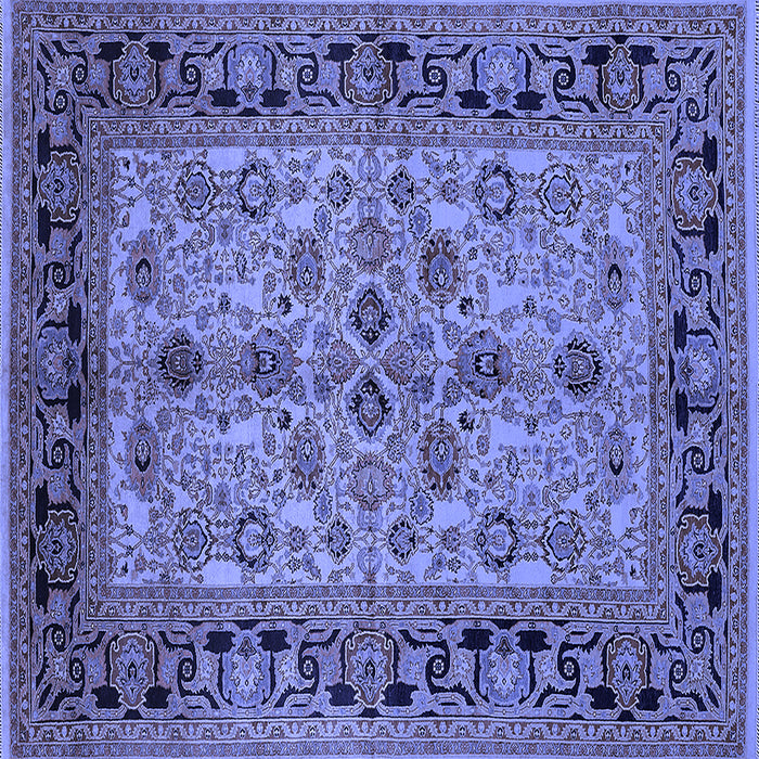Square Oriental Blue Traditional Rug, urb3002blu