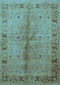 Oriental Light Blue Industrial Rug, urb3003lblu