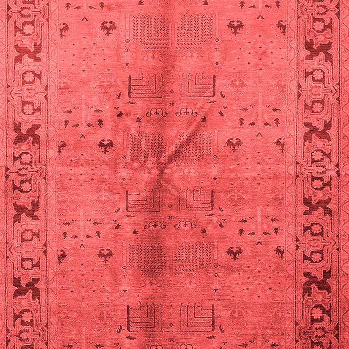Machine Washable Oriental Red Industrial Rug, wshurb3003red