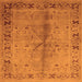 Square Oriental Orange Industrial Rug, urb3003org