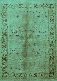 Oriental Turquoise Industrial Rug, urb3003turq