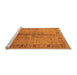 Sideview of Machine Washable Oriental Orange Industrial Area Rugs, wshurb3003org