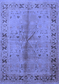 Oriental Blue Industrial Rug, urb3003blu