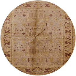 Round Machine Washable Industrial Modern Brown Sand Brown Rug, wshurb3003