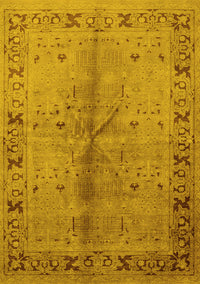 Oriental Yellow Industrial Rug, urb3003yw