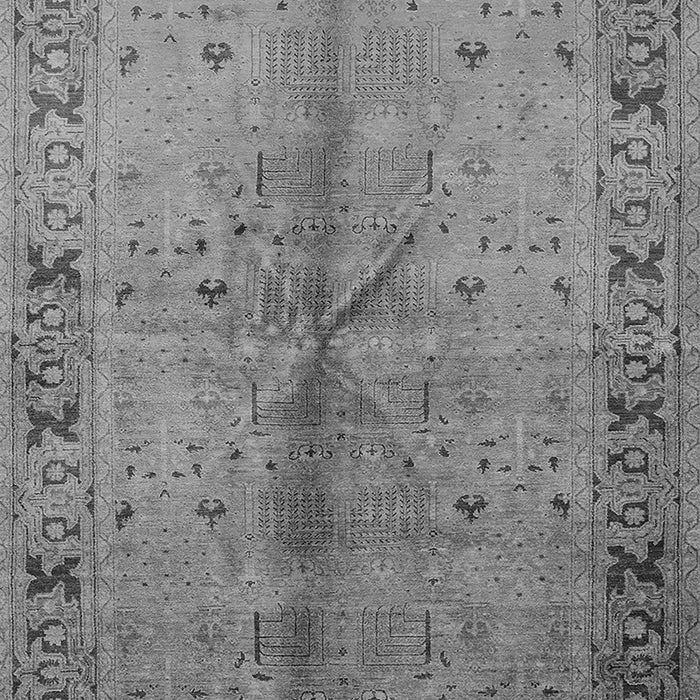 Machine Washable Oriental Gray Industrial Rug, wshurb3003gry