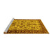 Sideview of Machine Washable Oriental Yellow Industrial Rug, wshurb3004yw