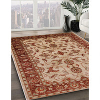 Mid-Century Modern Sandy Brown Oriental Rug, urb3004