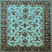 Square Oriental Light Blue Industrial Rug, urb3004lblu