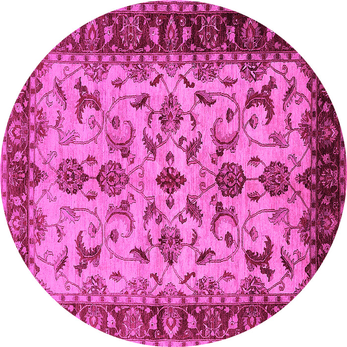 Round Oriental Pink Industrial Rug, urb3004pnk