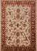 Machine Washable Industrial Modern Sandy Brown Rug, wshurb3004