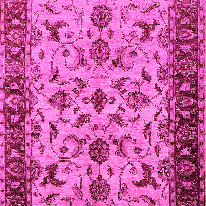 Machine Washable Oriental Pink Industrial Rug, wshurb3004pnk