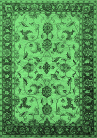 Oriental Emerald Green Industrial Rug, urb3004emgrn