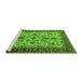 Sideview of Machine Washable Oriental Green Industrial Area Rugs, wshurb3004grn