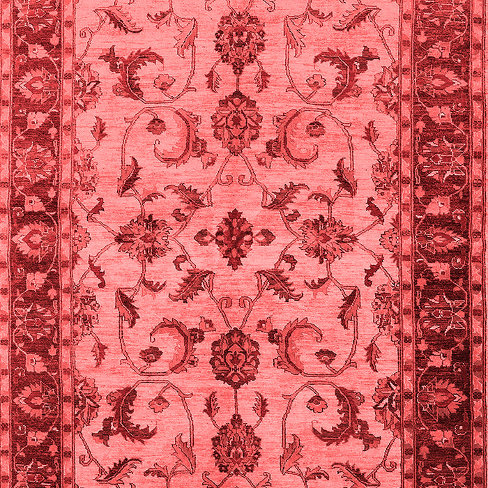 Machine Washable Oriental Red Industrial Rug, wshurb3004red
