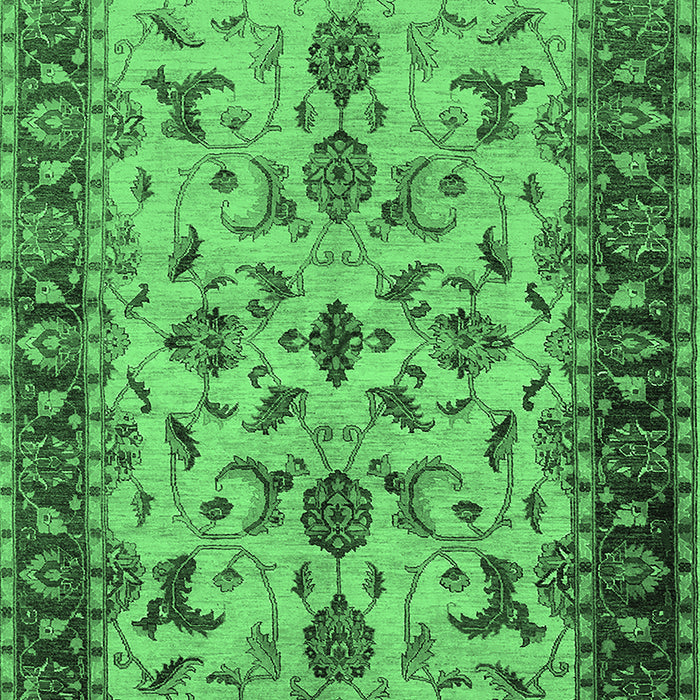 Machine Washable Oriental Emerald Green Industrial Area Rugs, wshurb3004emgrn
