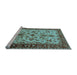 Sideview of Machine Washable Oriental Light Blue Industrial Rug, wshurb3004lblu