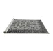 Sideview of Machine Washable Oriental Gray Industrial Rug, wshurb3004gry