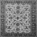 Square Machine Washable Oriental Gray Industrial Rug, wshurb3004gry