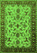 Machine Washable Oriental Green Industrial Area Rugs, wshurb3004grn