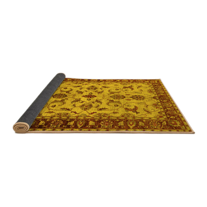 Sideview of Oriental Yellow Industrial Rug, urb3004yw